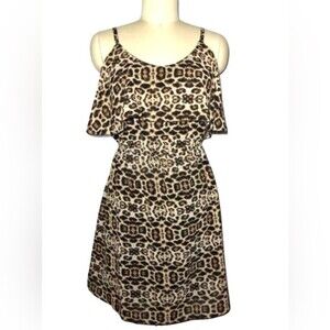 Ruffle top cheetah print sundress size small